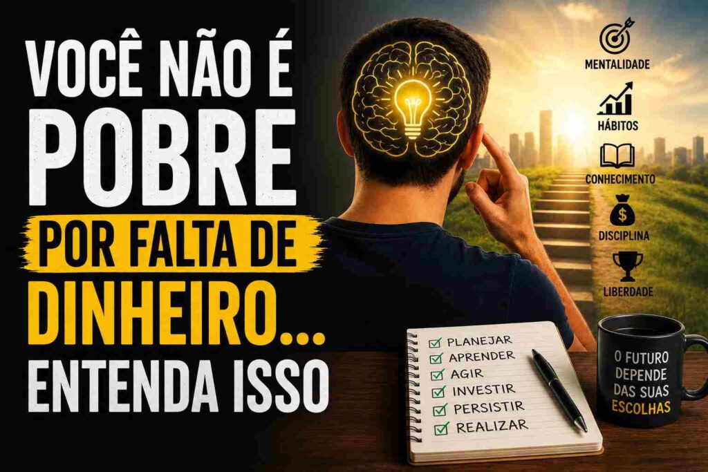 Você não é pobre por falta de dinheiro… entenda isso