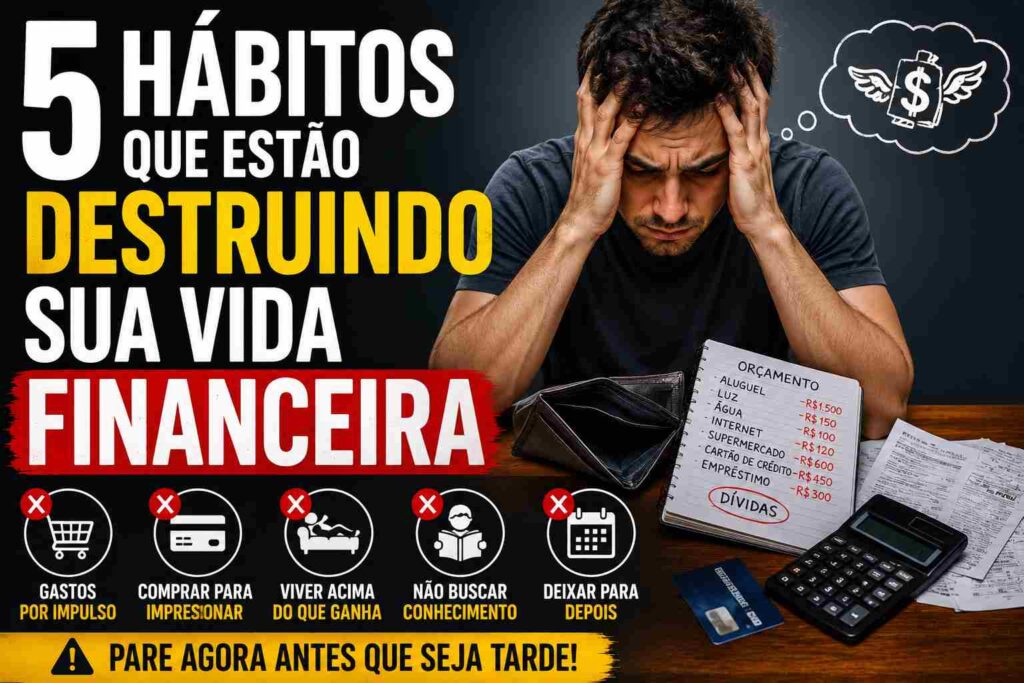 5 hábitos que estão destruindo sua vida financeira